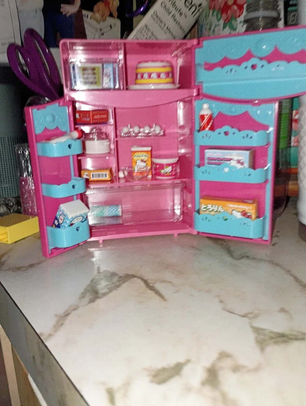 Hello Kitty 2016 Pink Fridge Filled With HK Food